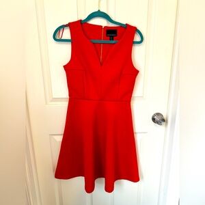 Cynthia Rowley fit and flare red dress. Perfect for Memorial Day or the 4th!